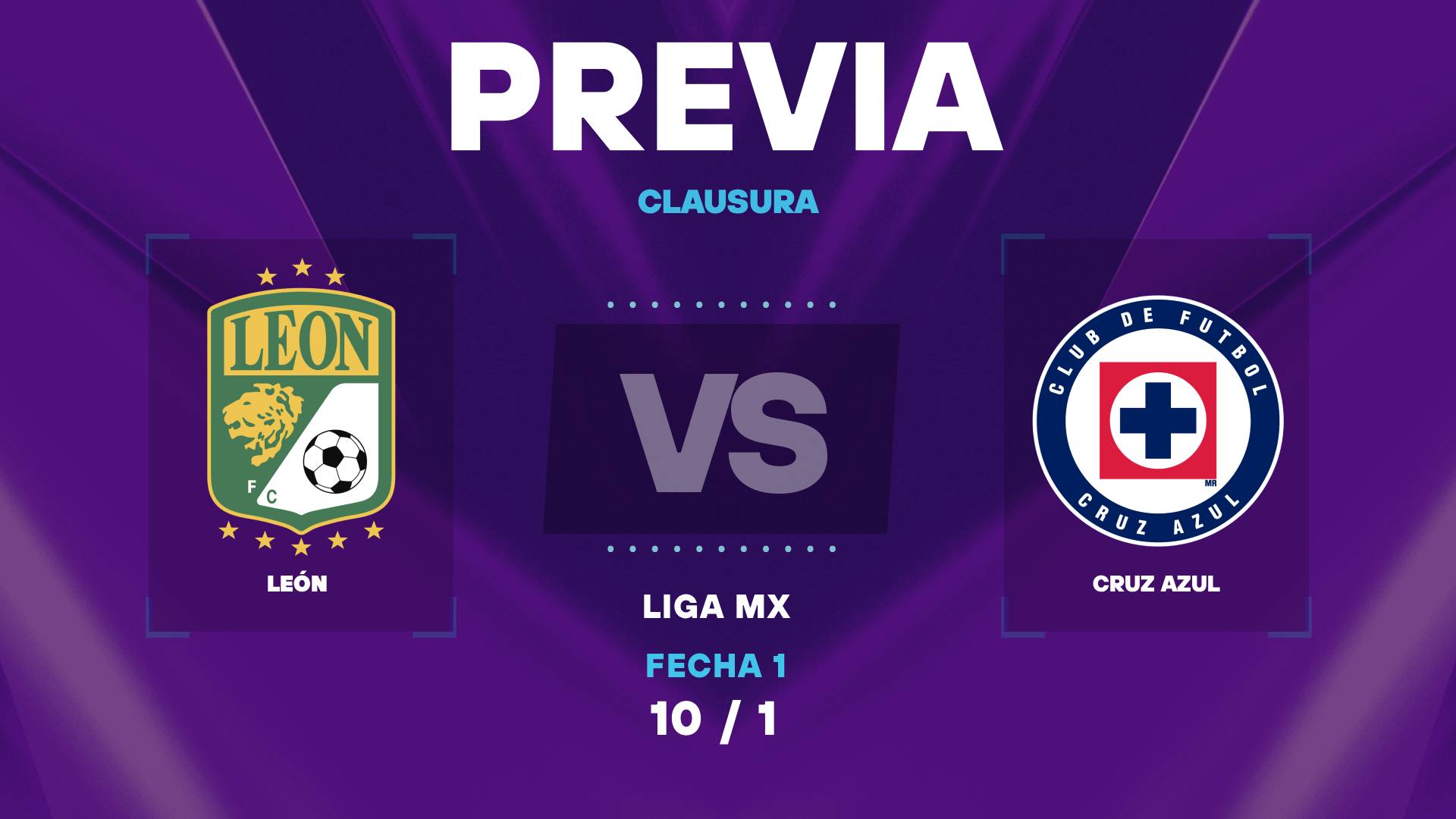 León vs Cruz Azul: horarios, donde ver y probables equipos en este inicio de la Liga MX