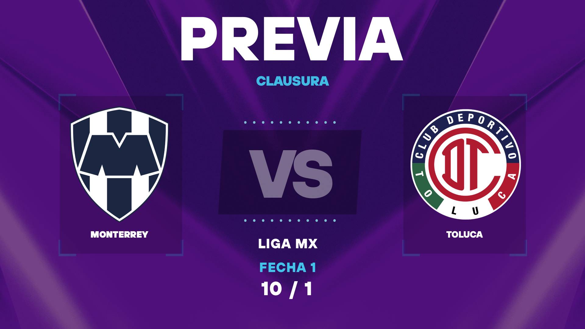 Monterrey vs Toluca: donde ver y posibles equipos para el debut por la Liga MX