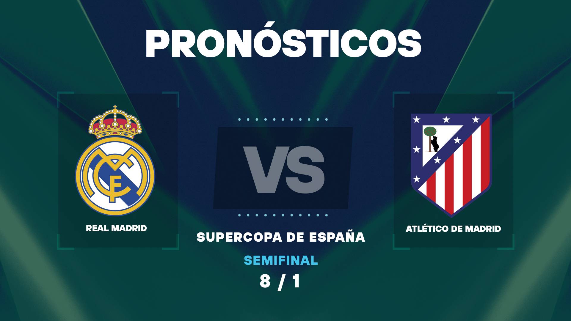 Real Madrid vs Atlético de Madrid: pronósticos para el duelo de la Supercopa de España