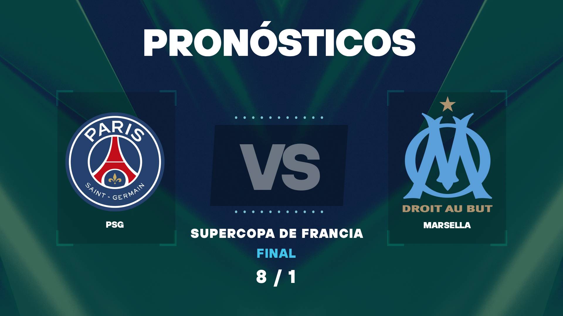 PSG vs Marsella: pronósticos para el duelo por la Supercopa de Francia