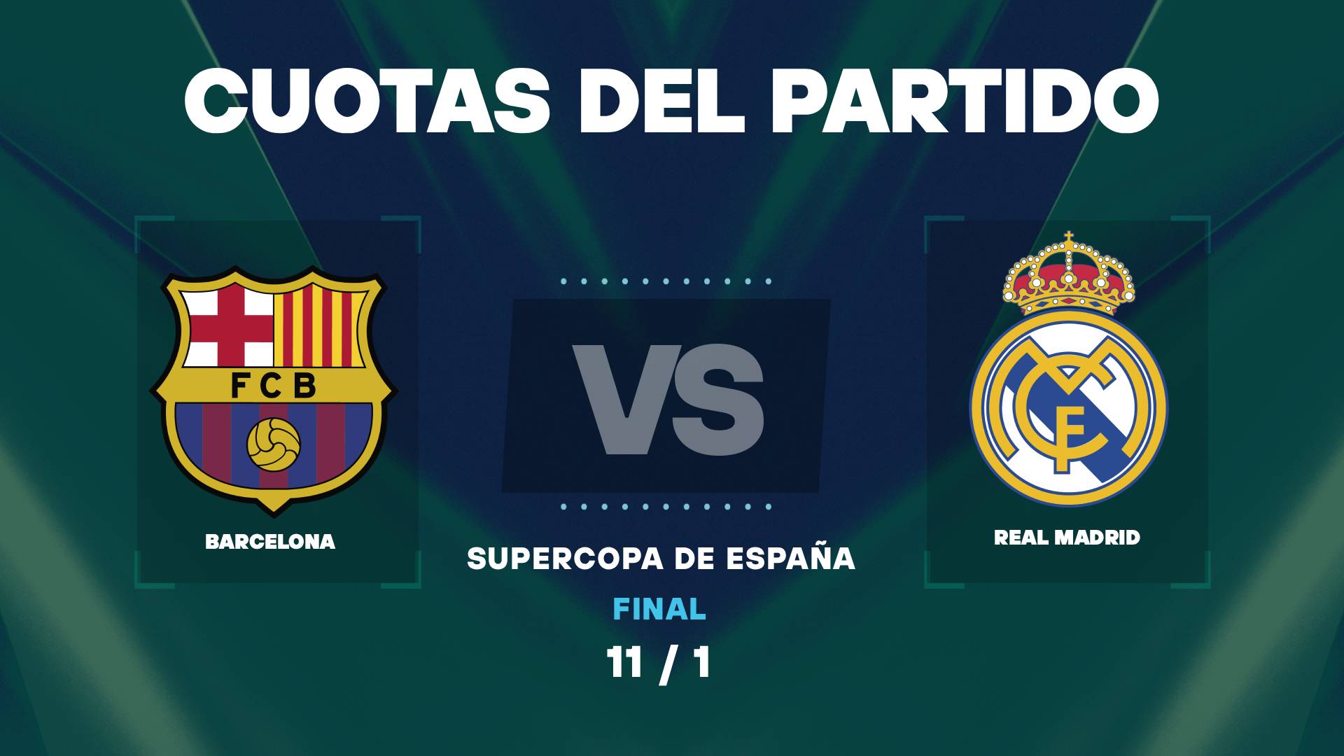 Cuotas Barcelona vs Real Madrid: ¿Quién es favorito?