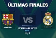 Resultado de últimas finales entre Barcelona vs Real Madrid