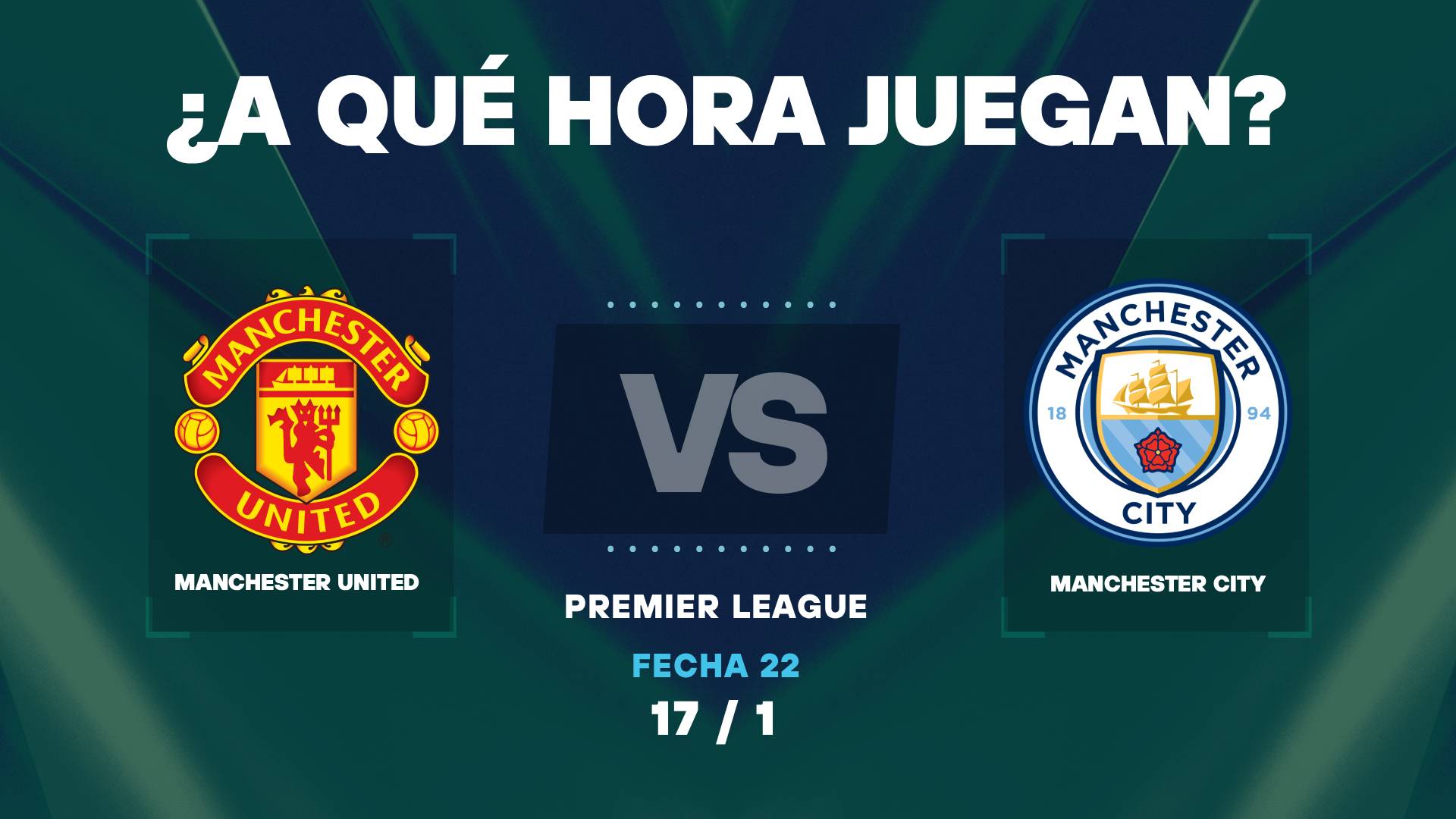 Manchester United vs Manchester City: ¿A que hora se juega el Derbi?