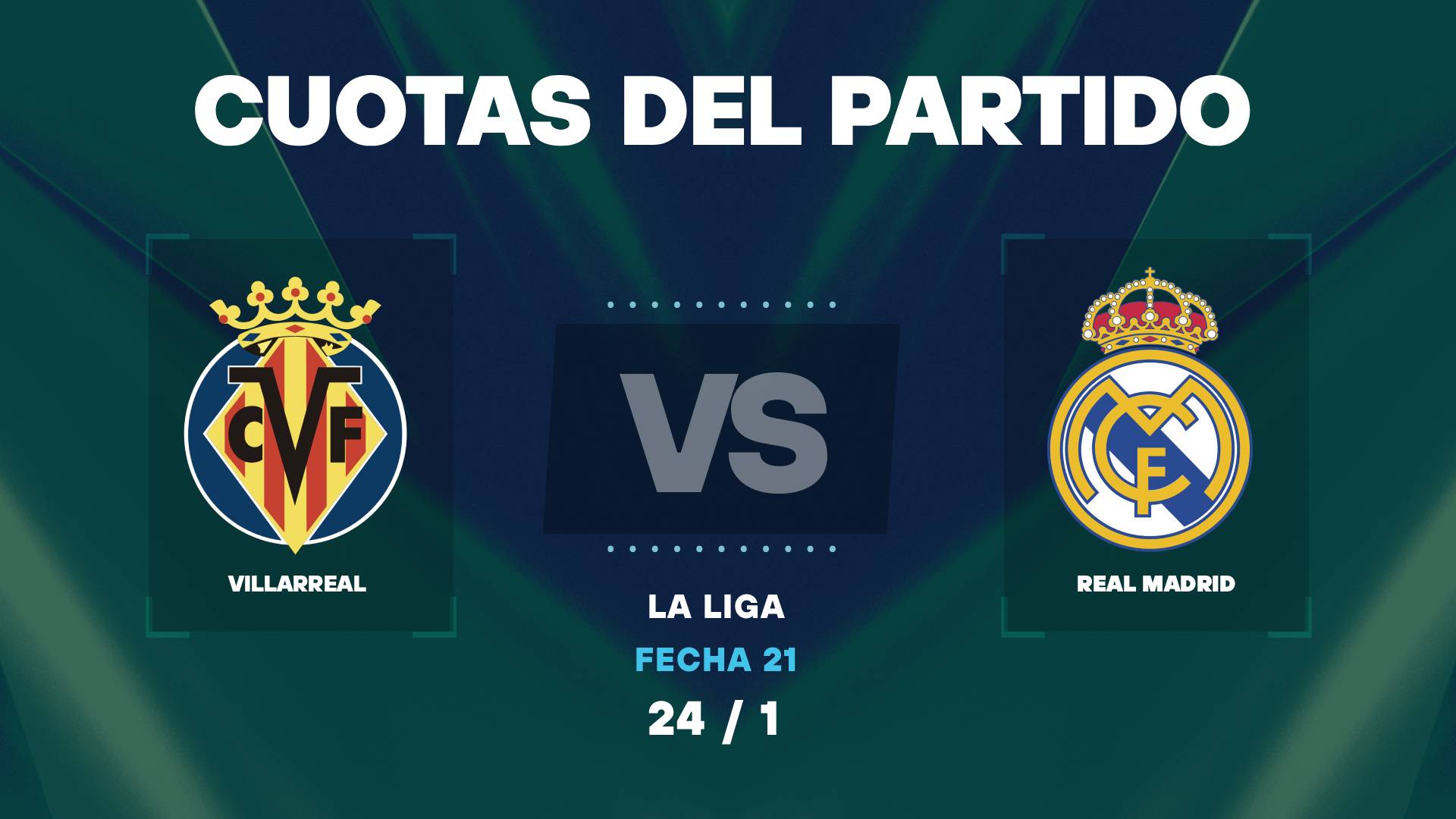 Cuotas de Villarreal vs Real Madrid hoy: ¿Quién es el favorito?
