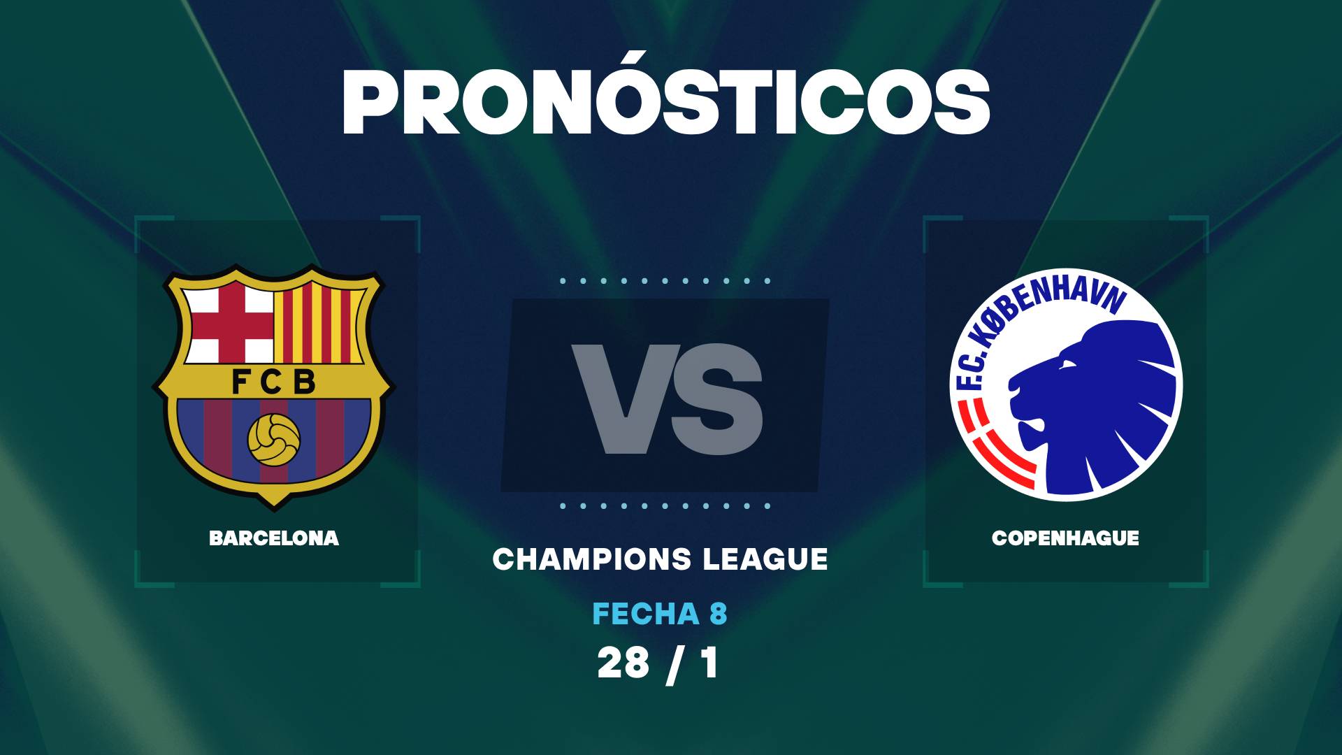 Pronóstico Barcelona vs Copenhague: predicciones de la Champions League por la Jornada 8