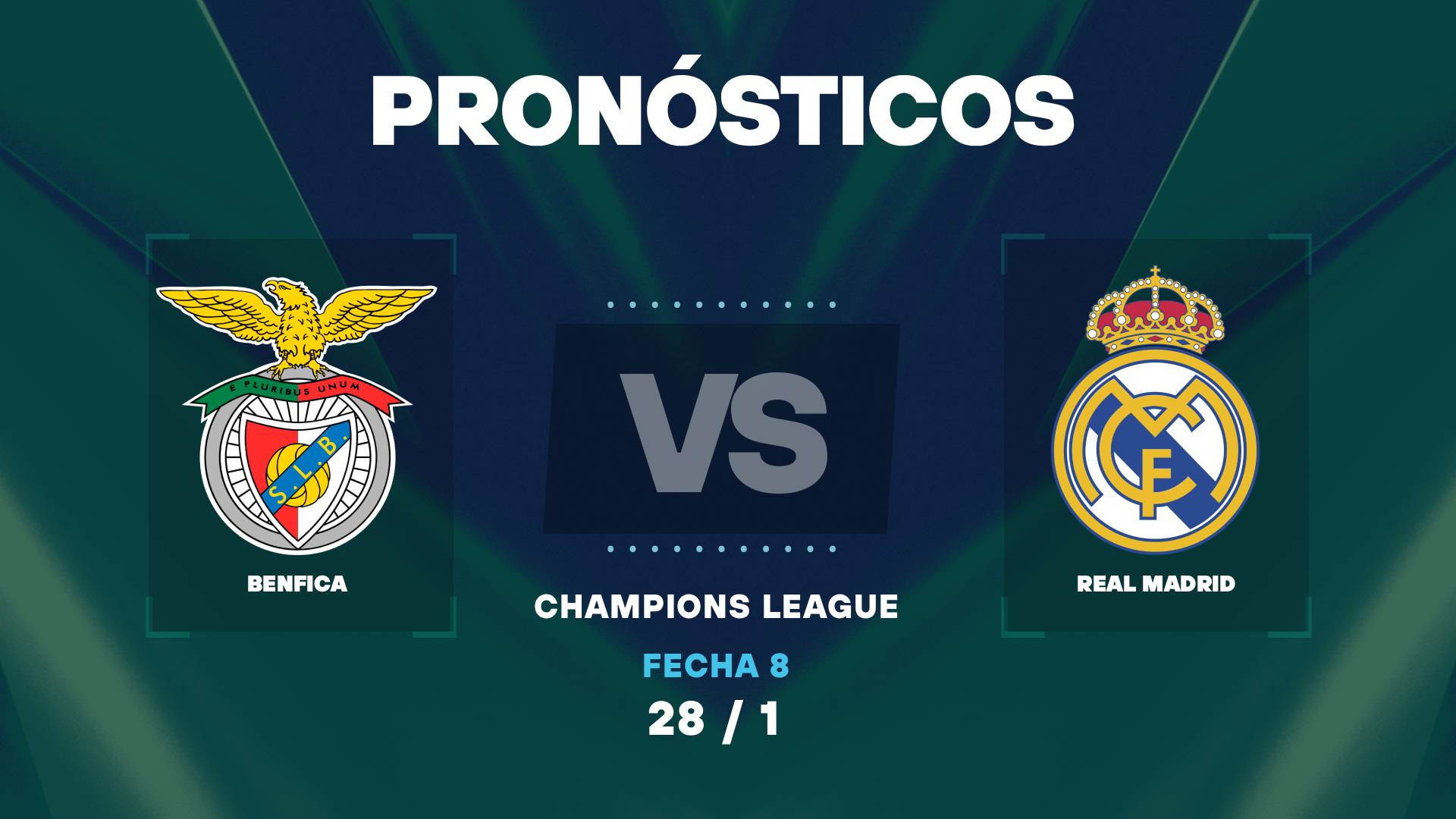 Pronóstico Benfica vs Real Madrid: predicciones de la Champions League por la Jornada 8