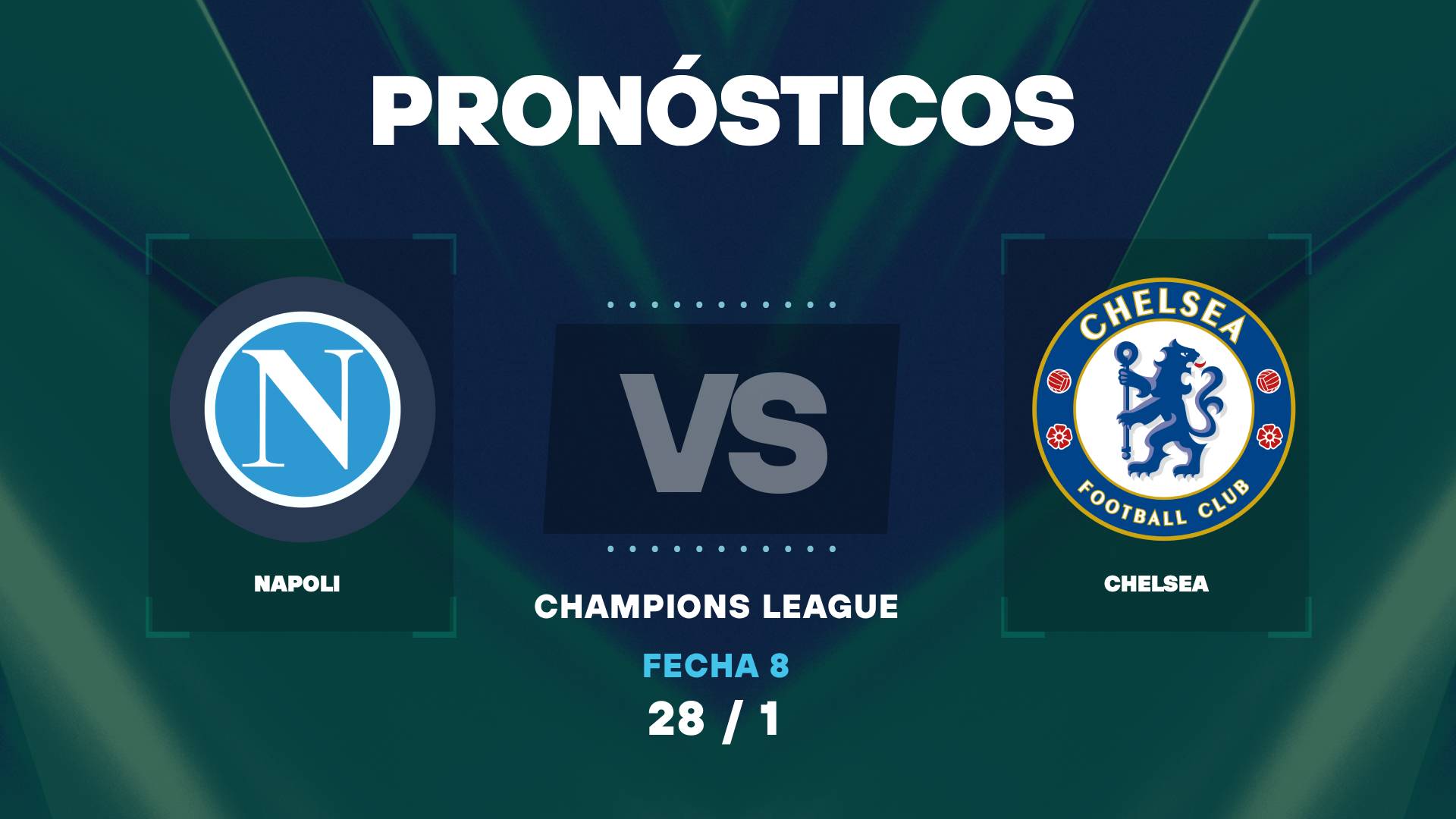 Pronóstico Nápoles vs Chelsea: predicciones de la Champions League por la Jornada 8
