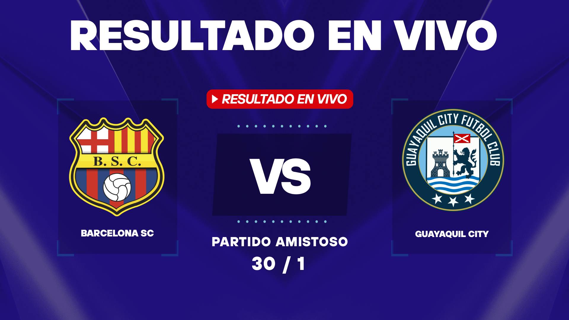 Barcelona SC vs Guayaquil City: Resultado EN VIVO de la Noche Amarilla 2026