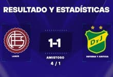Lanús vs Defensa: resultado y estadísticas del amistoso