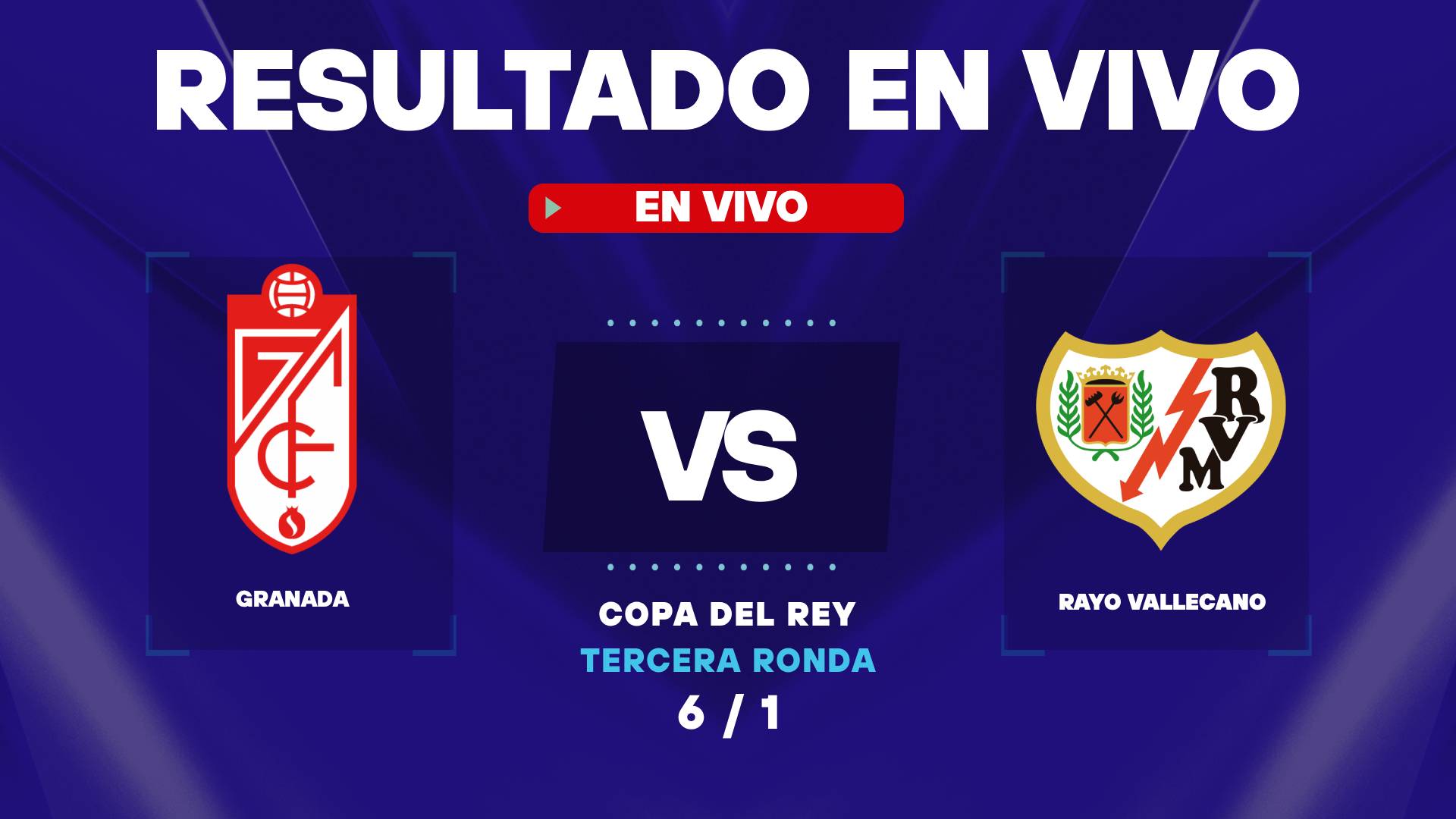 Granada vs Rayo Vallecano: resultado EN VIVO y estadísticas de la Copa del Rey