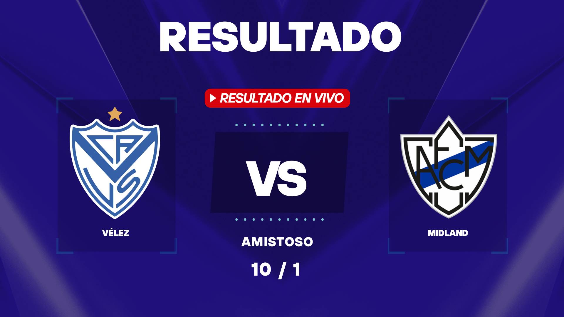 Vélez vs Midland: resultado y formación sin Maher Carrizo