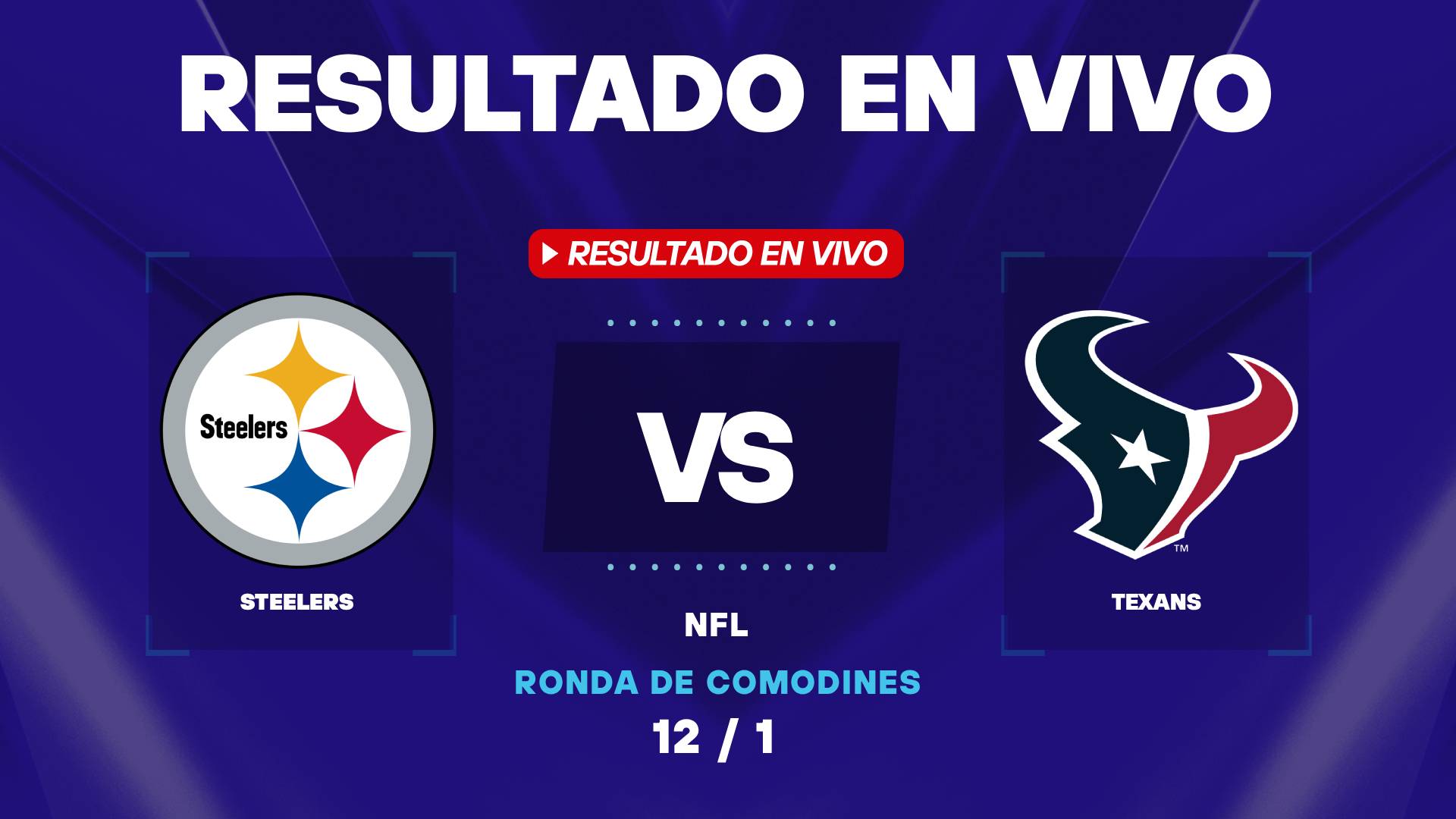 Steelers vs Texans: resultado EN VIVO y estadísticas de la NFL