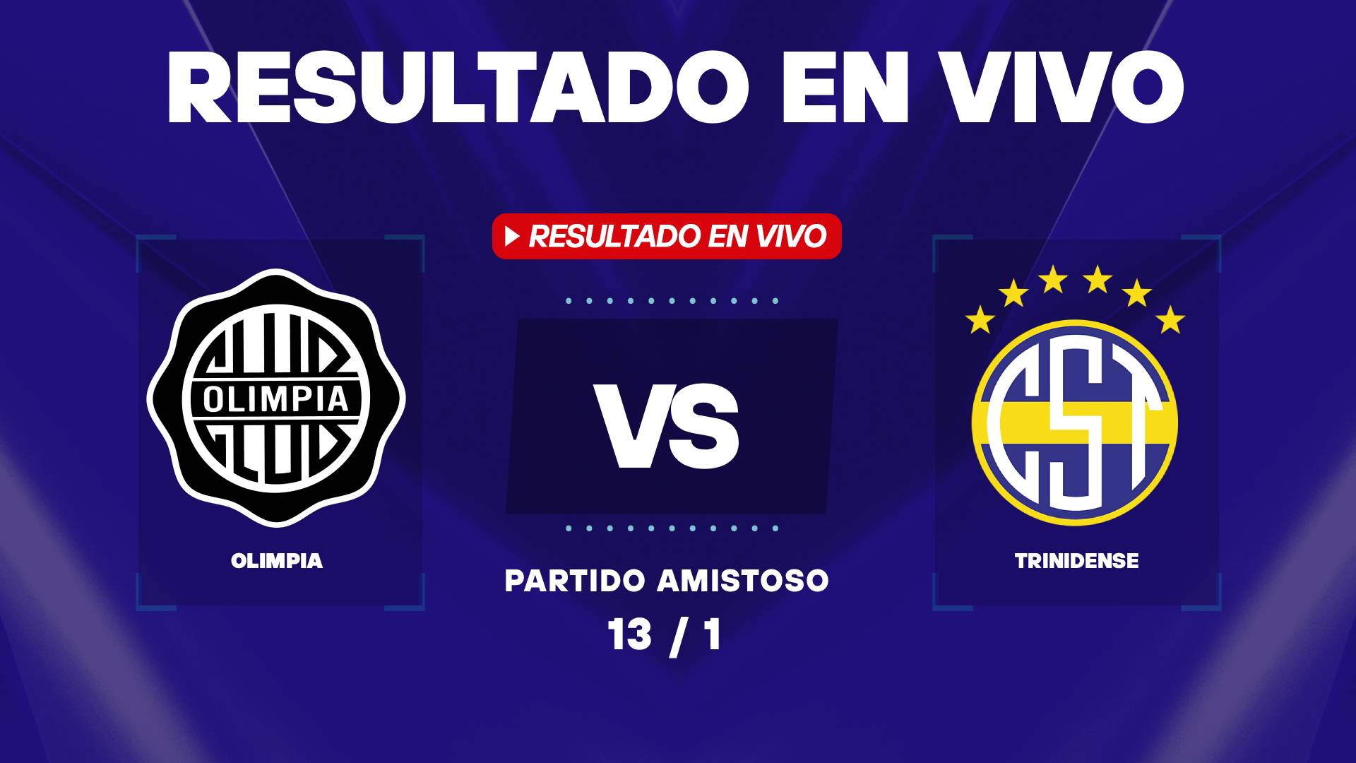 Olimpia vs Trinidense: resultado del amistoso