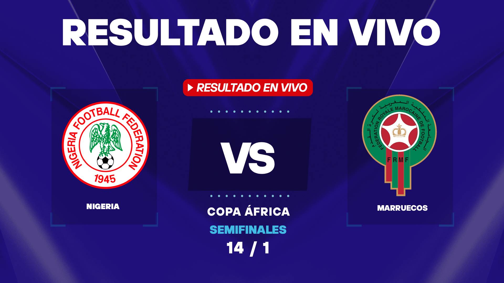 Nigeria vs Marruecos: resultado EN VIVO y estadísticas de la Copa África