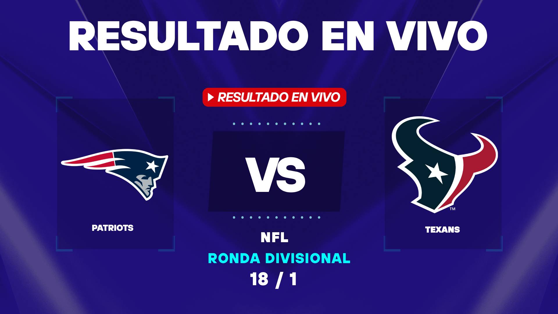 Patriots vs Texans: resultado EN VIVO y estadísticas de la NFL