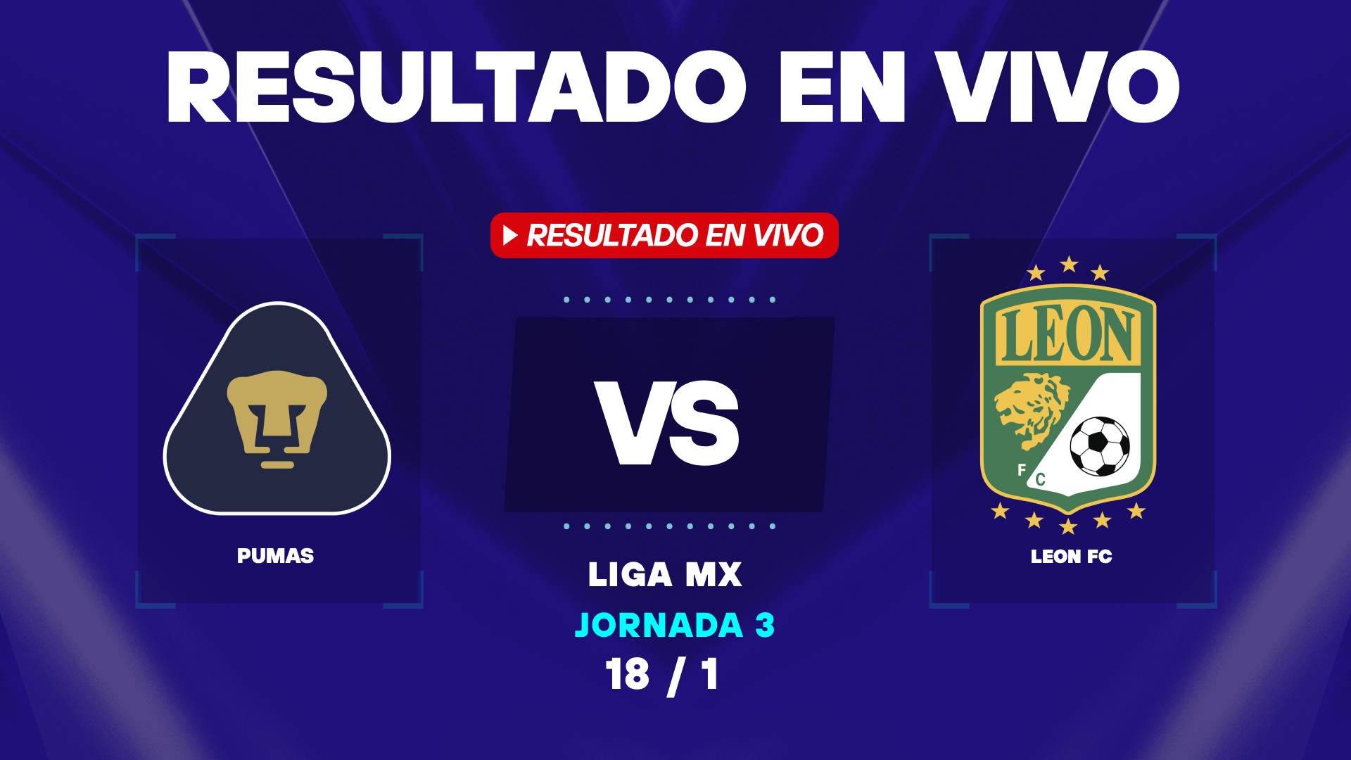 Pumas vs León: resultado EN VIVO y estadísticas de la Liga MX
