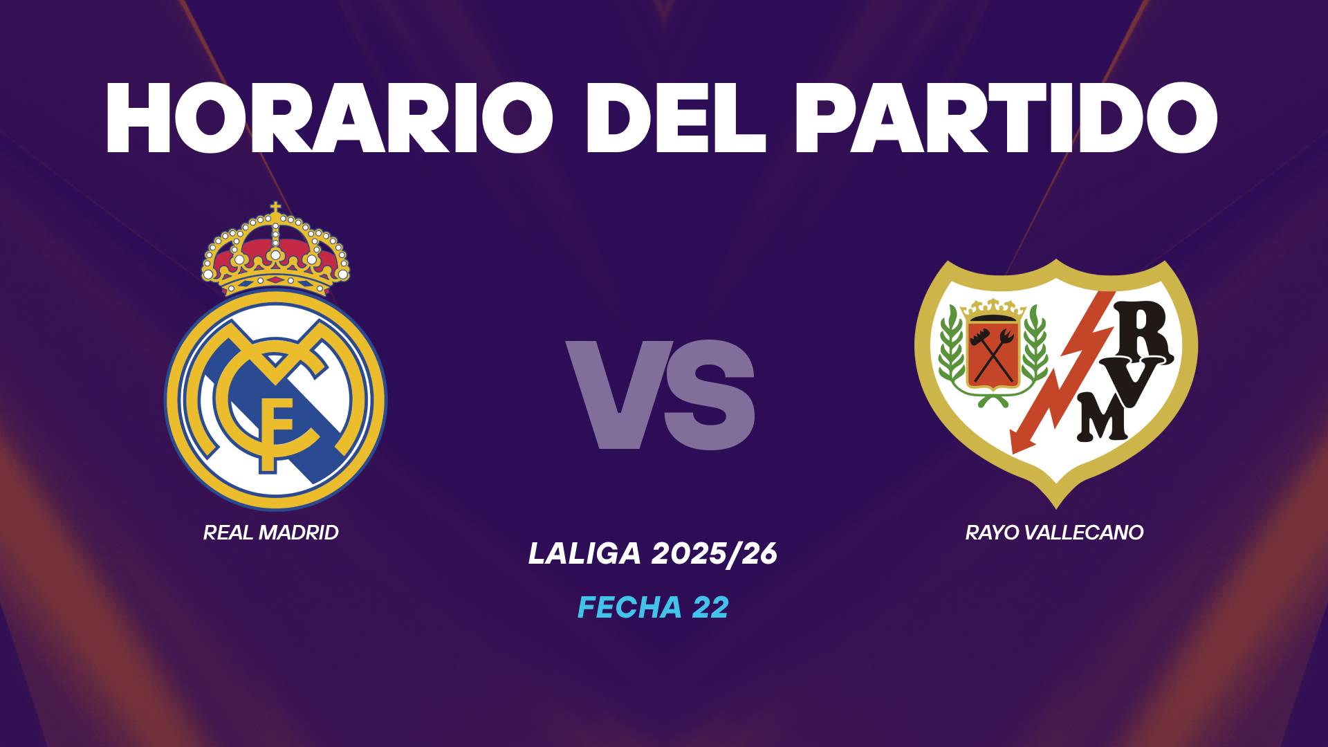 Real Madrid vs Rayo Vallecano horario