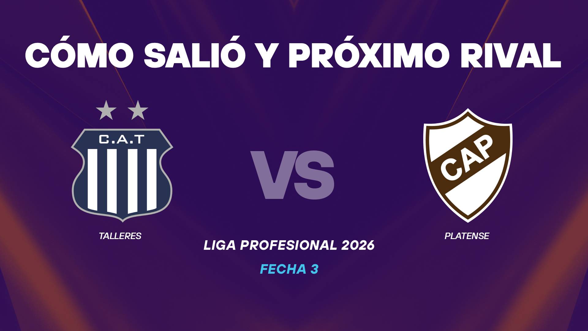 Talleres vs Platense como salio