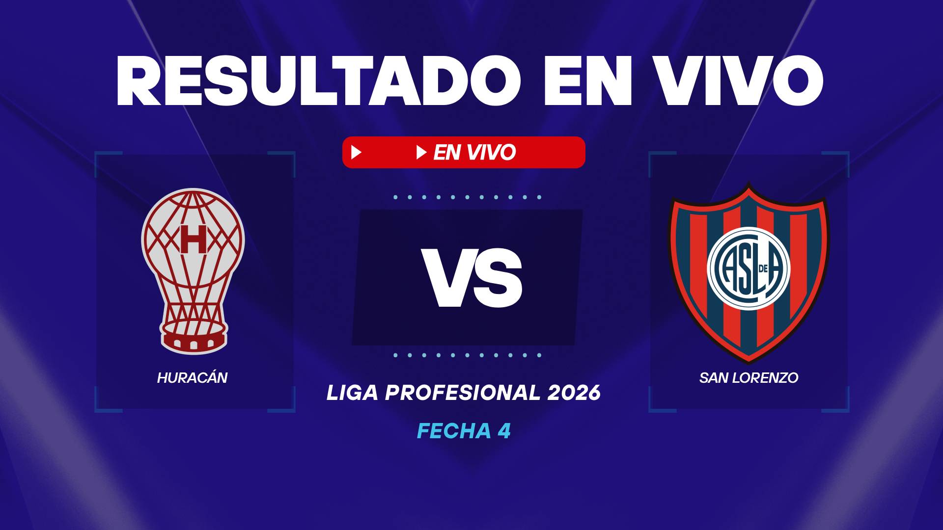 Huracán vs San Lorenzo resultado en vivo