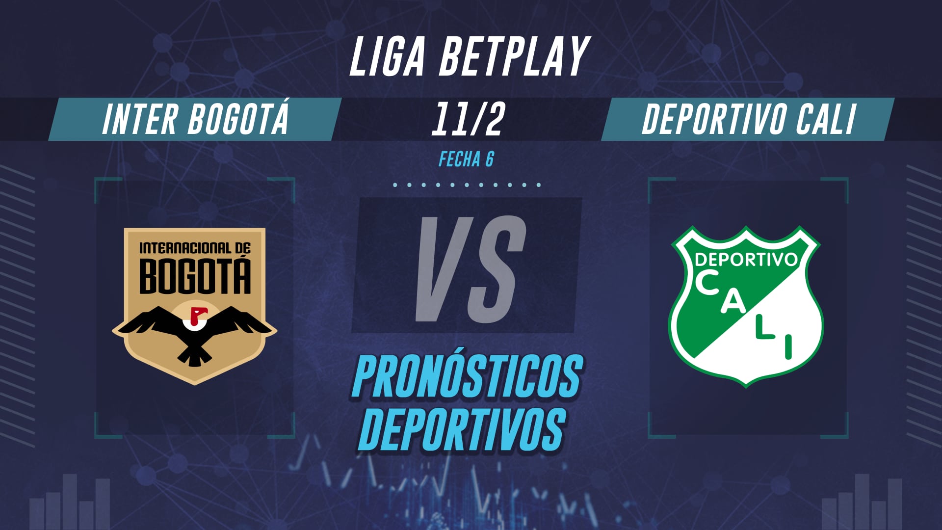 Inter Bogotá vs Cali Liga BetPlay 2026 Pronóstico