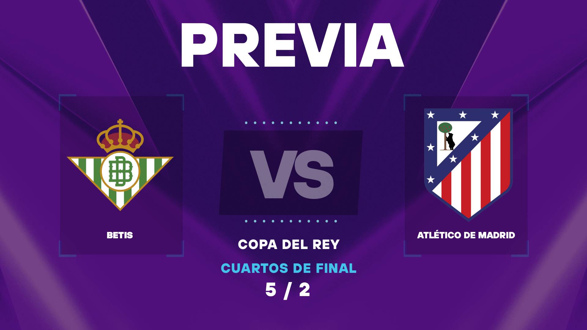 Real Betis vs Atlético de Madrid en vivo: Horario, dónde ver y posibles formaciones por Copa del Rey