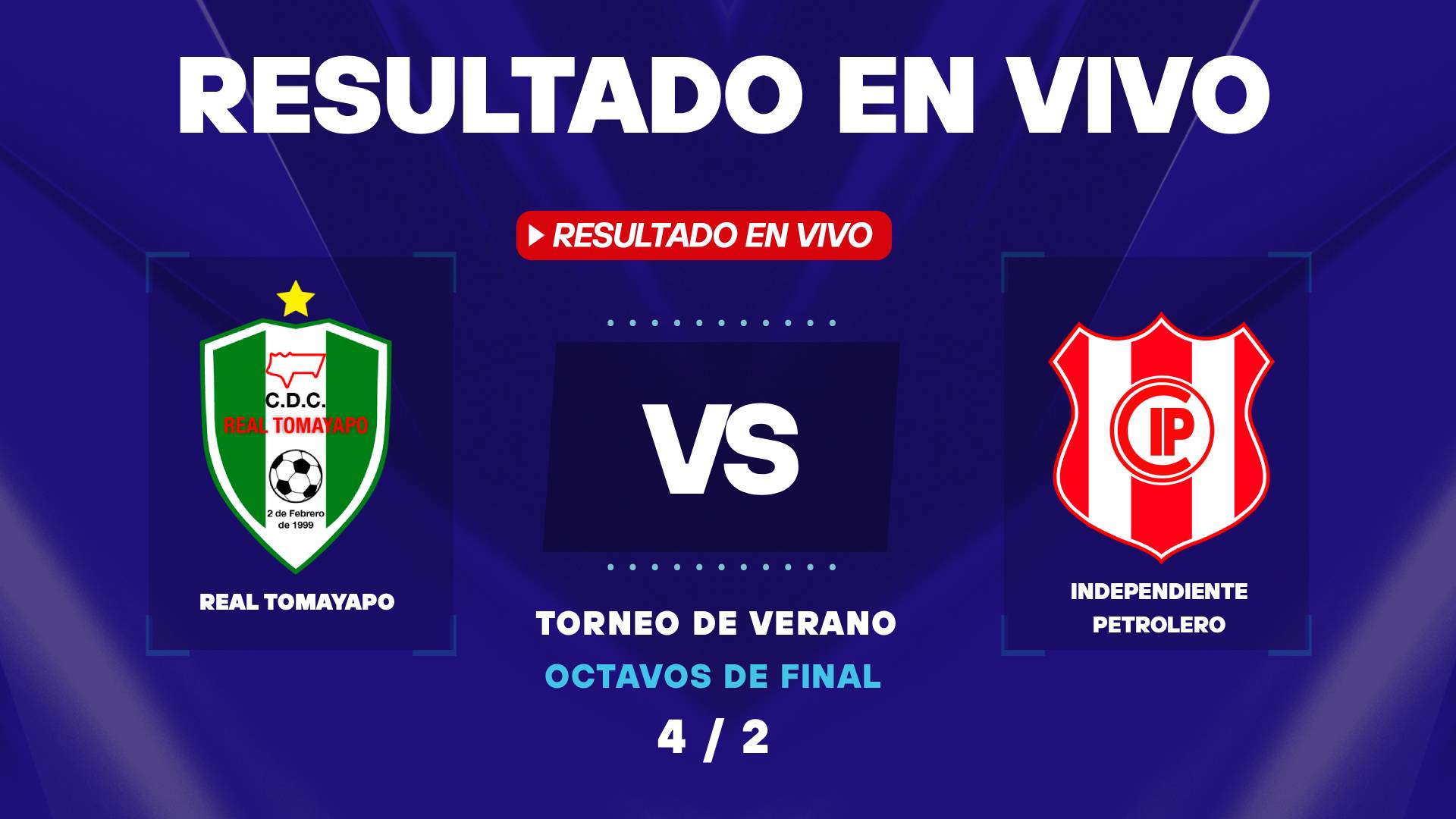 Real Tomayapo vs Independiente Petrolero: resultado en vivo por el Torneo de Verano 2026