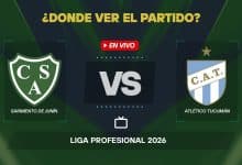 Sarmiento vs Atlético Tucumán canal de TV