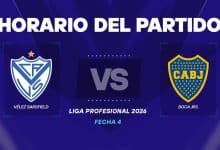 Vélez vs Boca horario hoy