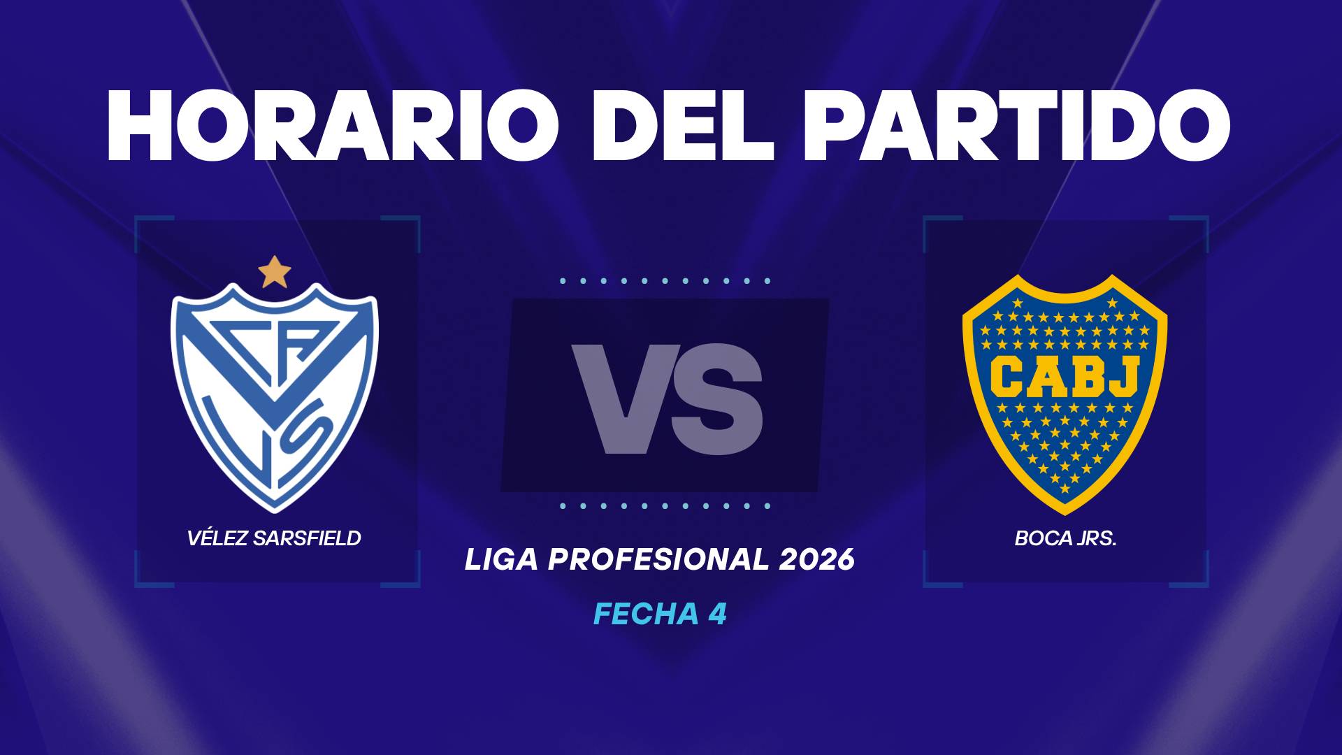 Vélez vs Boca horario hoy