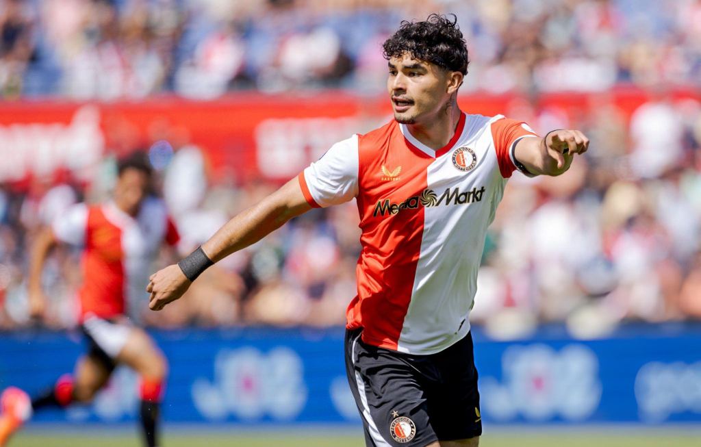 ROTTERDAM, NETHERLANDS - JULY 12: Stephano Carrillo of Feyenoord during the Club Friendly match between Feyenoord v Royale Union SG at the Stadium Feijenoord on July 12, 2025 in Rotterdam Netherlands (Photo by Jeroen van den Berg/Soccrates/Getty Images)
