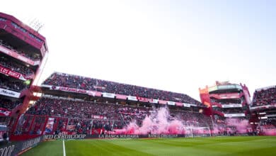 Independiente's sea of red in the stadium