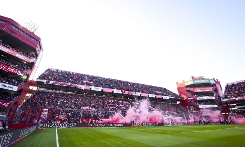 Independiente's sea of red in the stadium