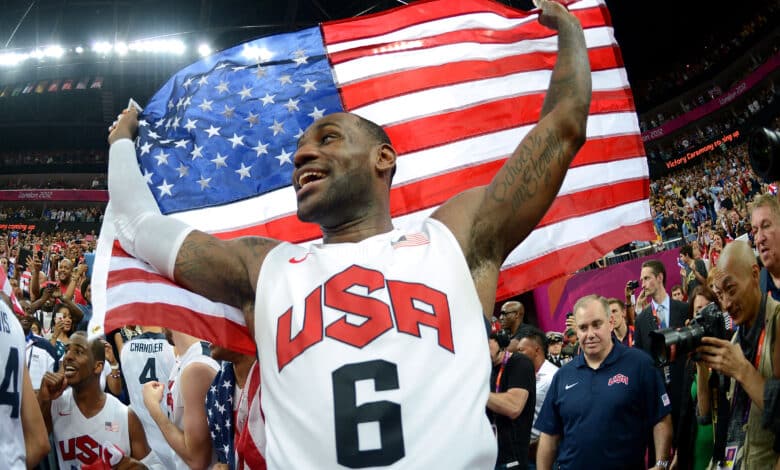 LeBron James #6 of Team USA