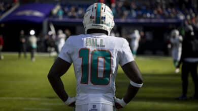 Tyreek Hill #10 of the Miami Dolphins