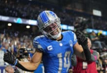 Amon-Ra St. Brown of the Detroit Lions