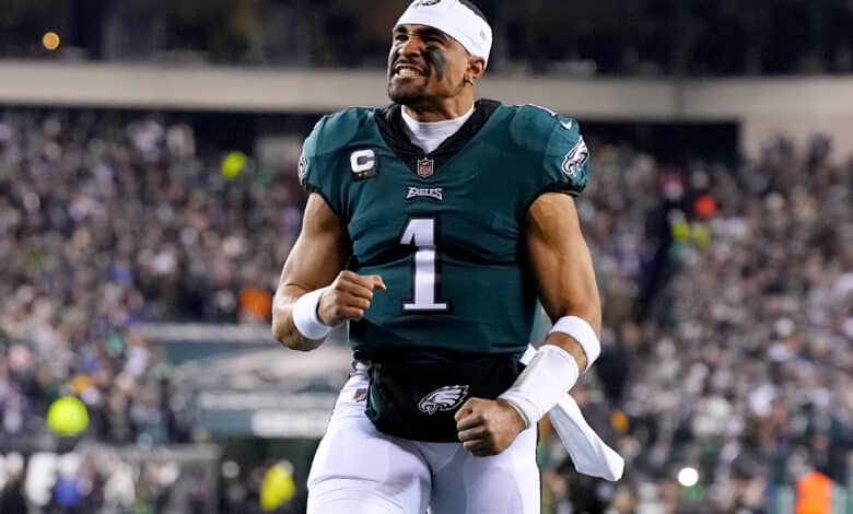 Jalen Hurts #1 of the Philadelphia Eagles