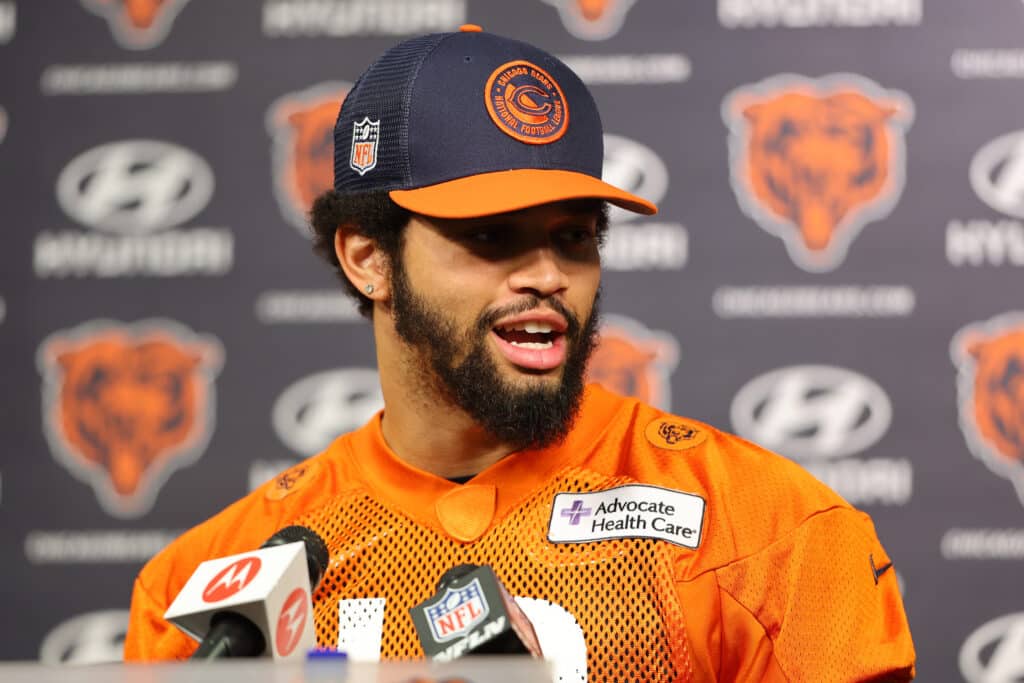 Caleb Williams 18 of the Chicago Bears