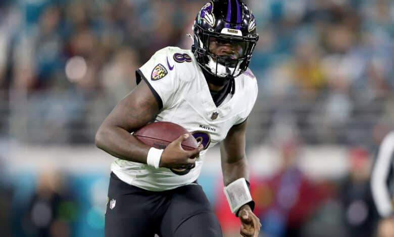 Lamar Jackson of the Baltimore Ravens