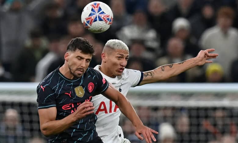 Manchester City take on Tottenham