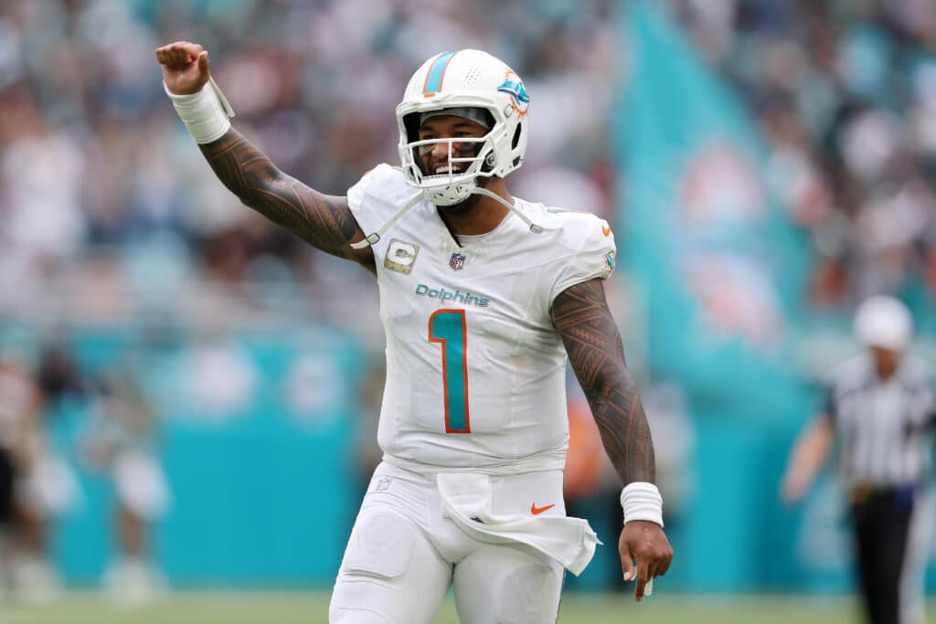 Tua Tagovailoa of the Miami Dolphins