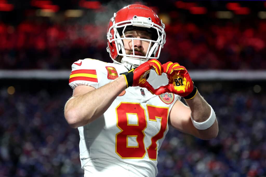 Travis Kelce #87 of the Kansas City Chiefs