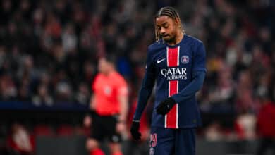 Bradley Barcola of Paris Saint-Germain