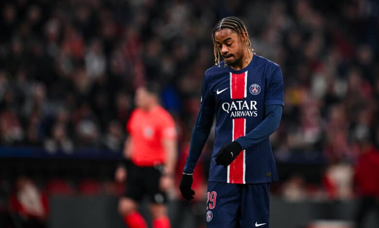 Bradley Barcola of Paris Saint-Germain