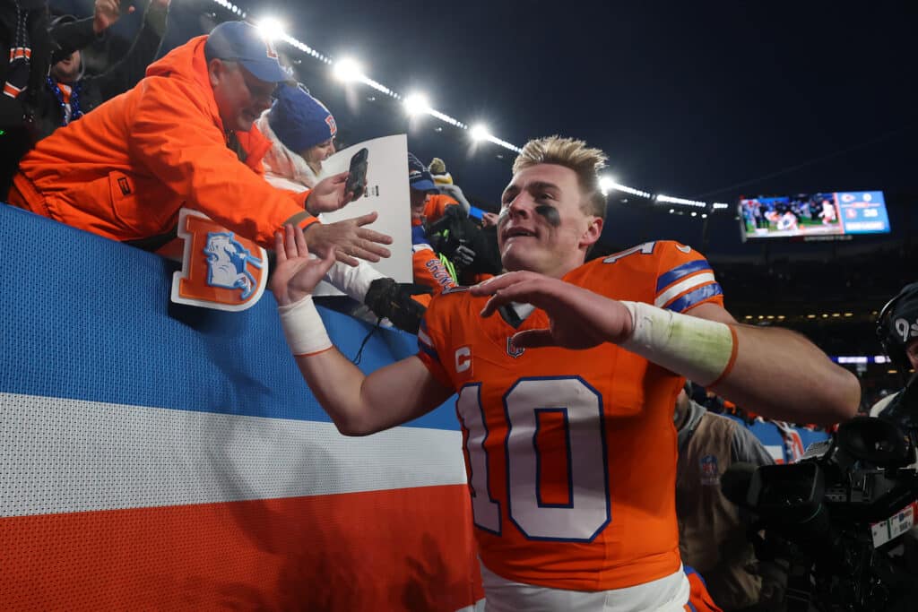 Bo Nix #10 of the Denver Broncos