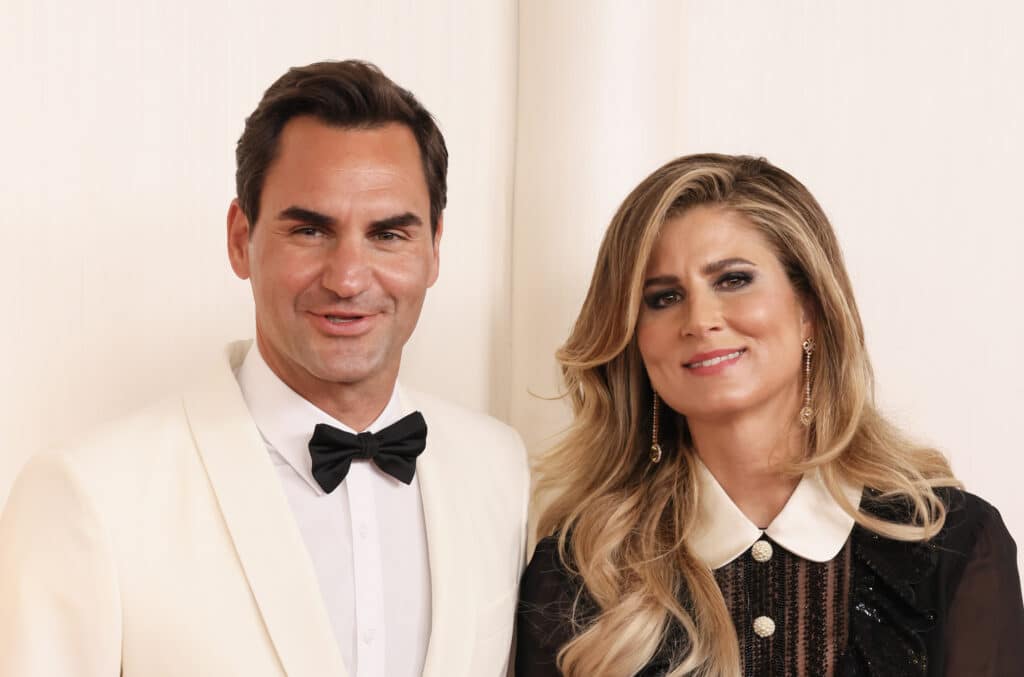 Roger Federer and Mirka Federer attend the 96th Annual Academy Awards