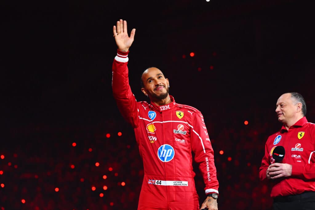 Lewis Hamilton of Great Britain and Scuderia Ferrari