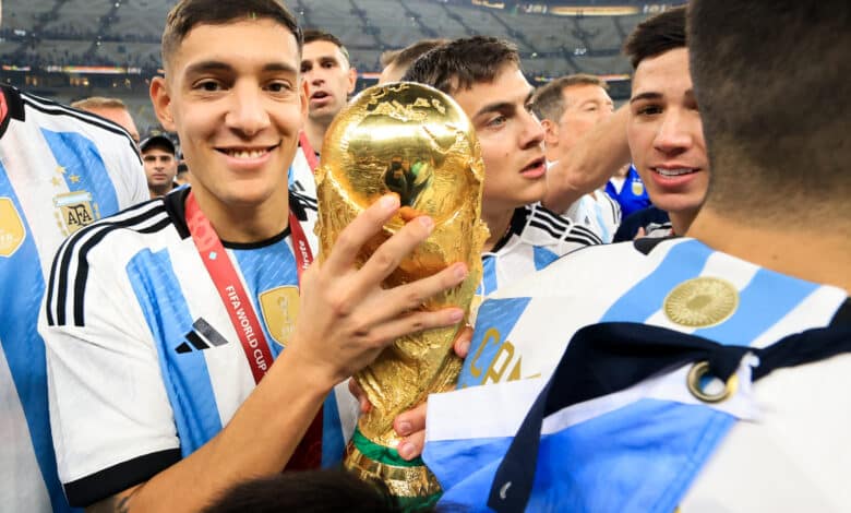 Argentina celebrating 2022 World Cup