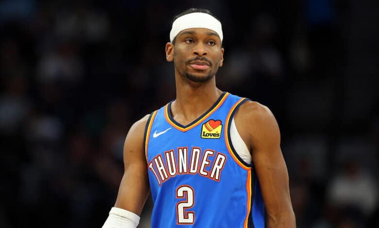 Shai Gilgeous-Alexander #2 of the Oklahoma City Thunder