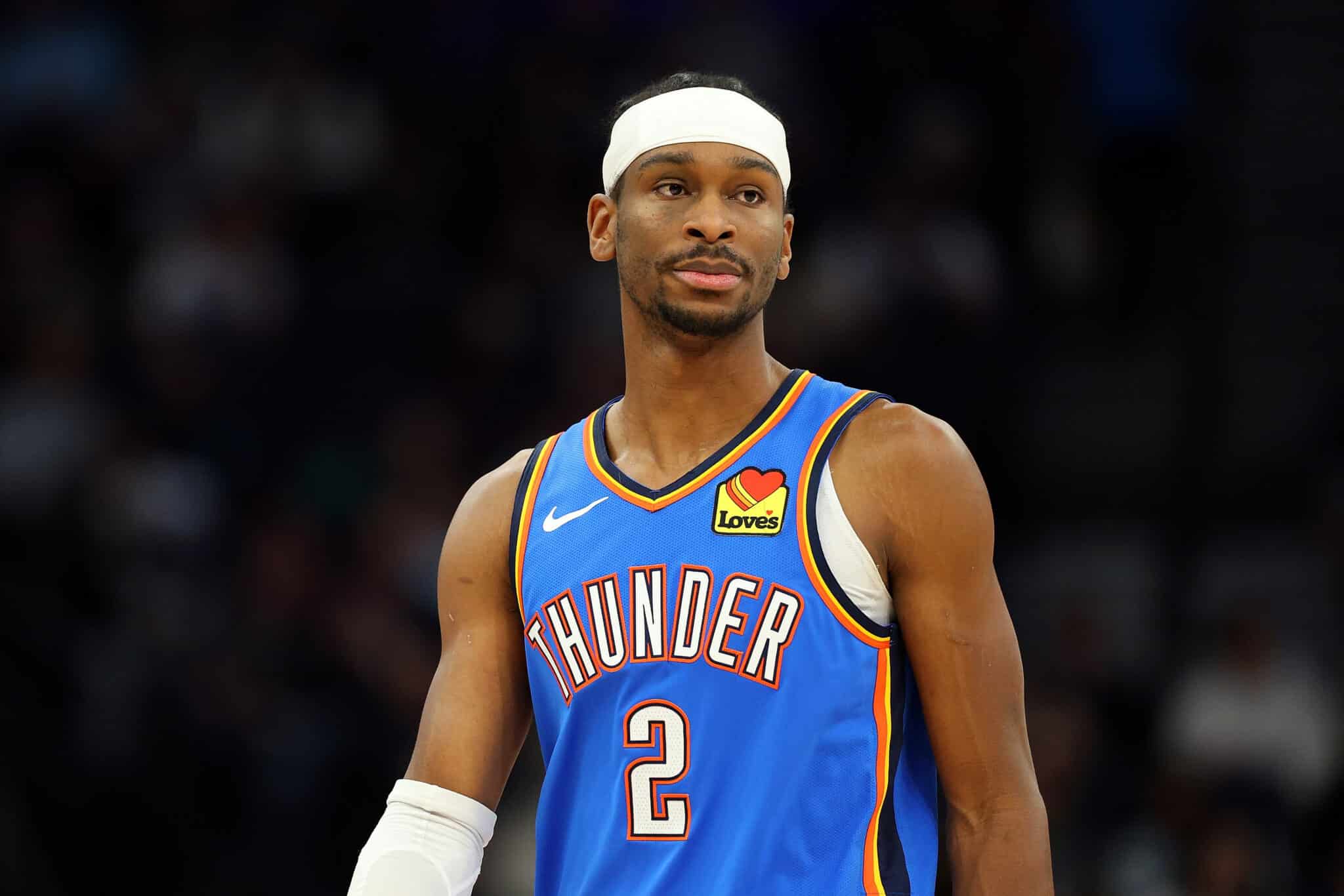 Shai Gilgeous-Alexander #2 of the Oklahoma City Thunder