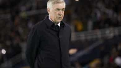 Carlo Ancelotti, Manager of Real Madrid looks on prior to the FIFA Club World Cup Morocco 2022 Semi Final match between Al Ahly v Real Madrid CF
